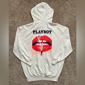 PLAYBOY X MISSGUIDED Oversized Cream Hoodie Dress Women’s Size 4